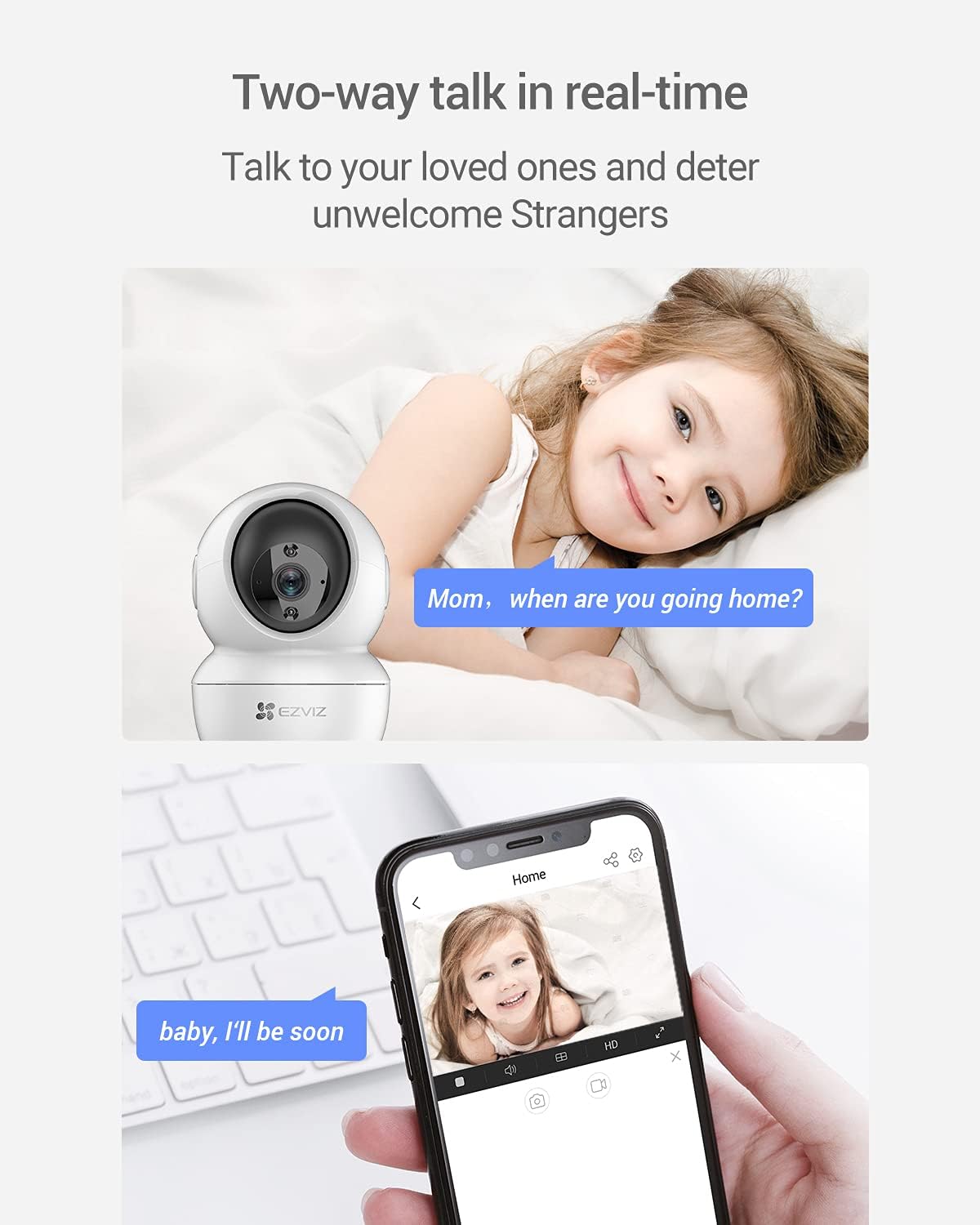 Caméra EZVIZ C6N 2MP WiFi Intérieure 360°