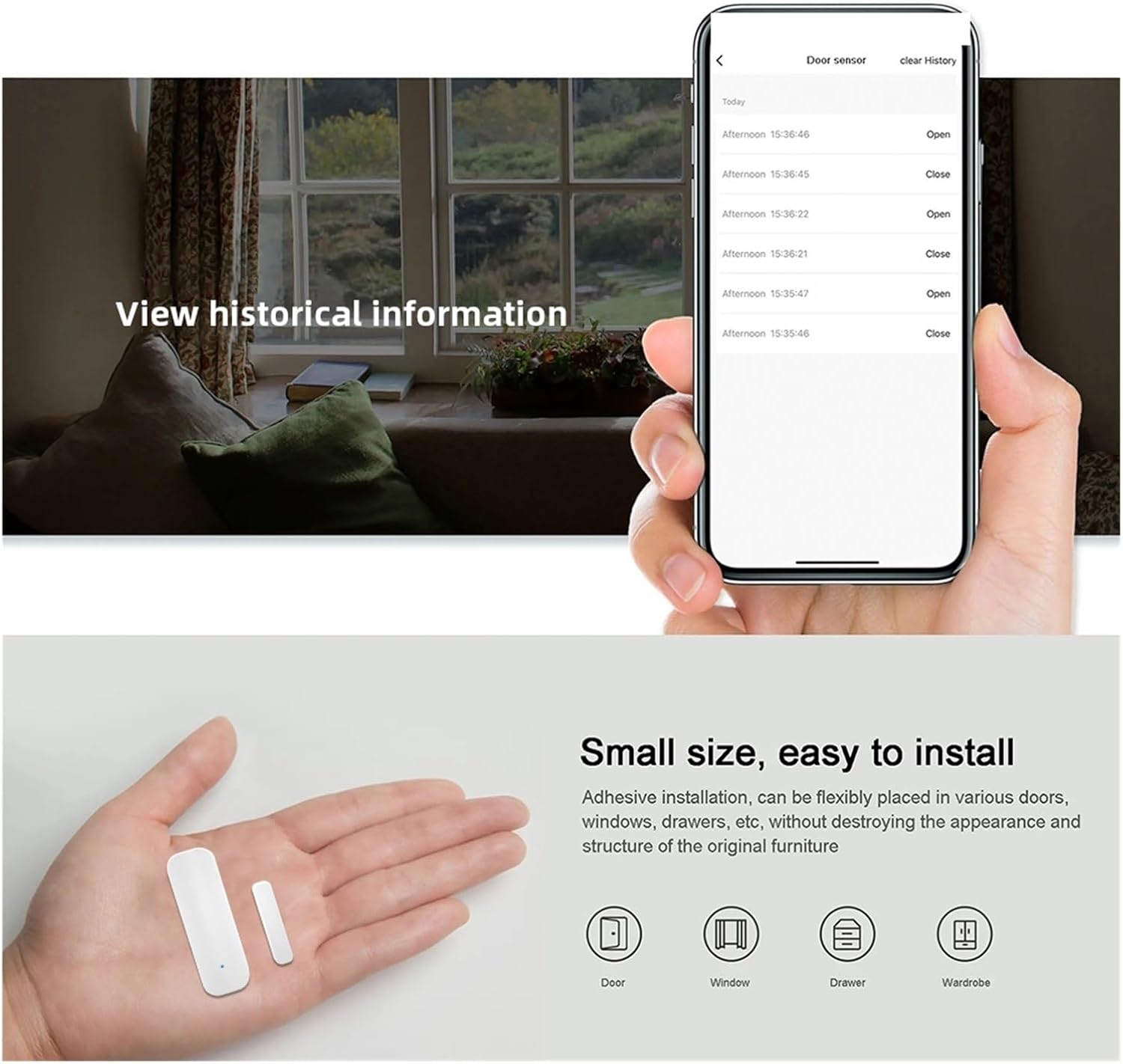 Capteur de Porte WiFi ARTGOS – Alarme Anti-Intrusion Connectée pour Maison Intelligente