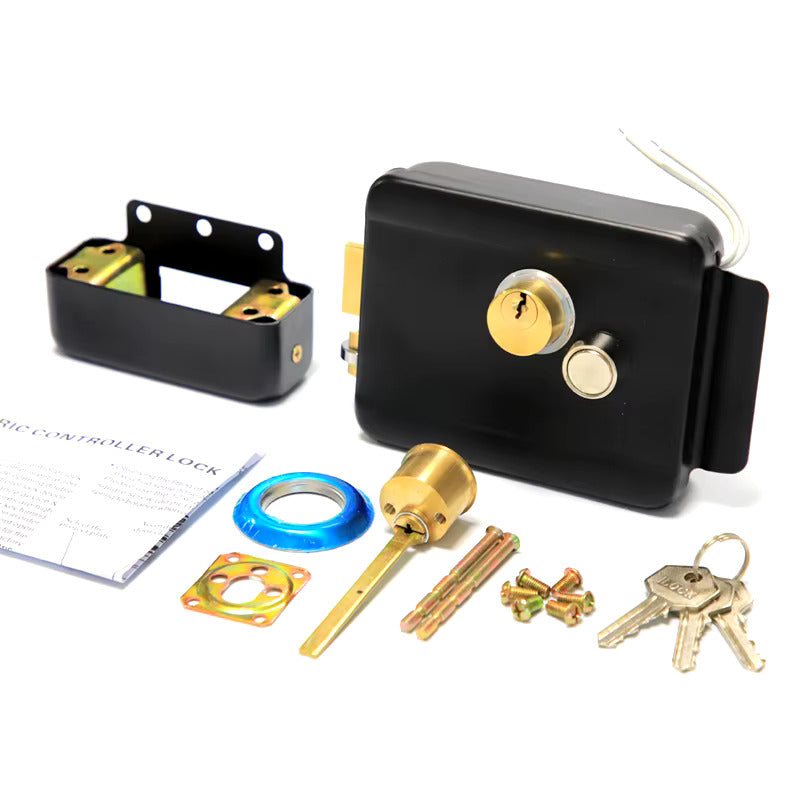 Serrure électrique avec lecteur de carte d'access ACM-Y047, Serrure intelligente 12-18V DC LED