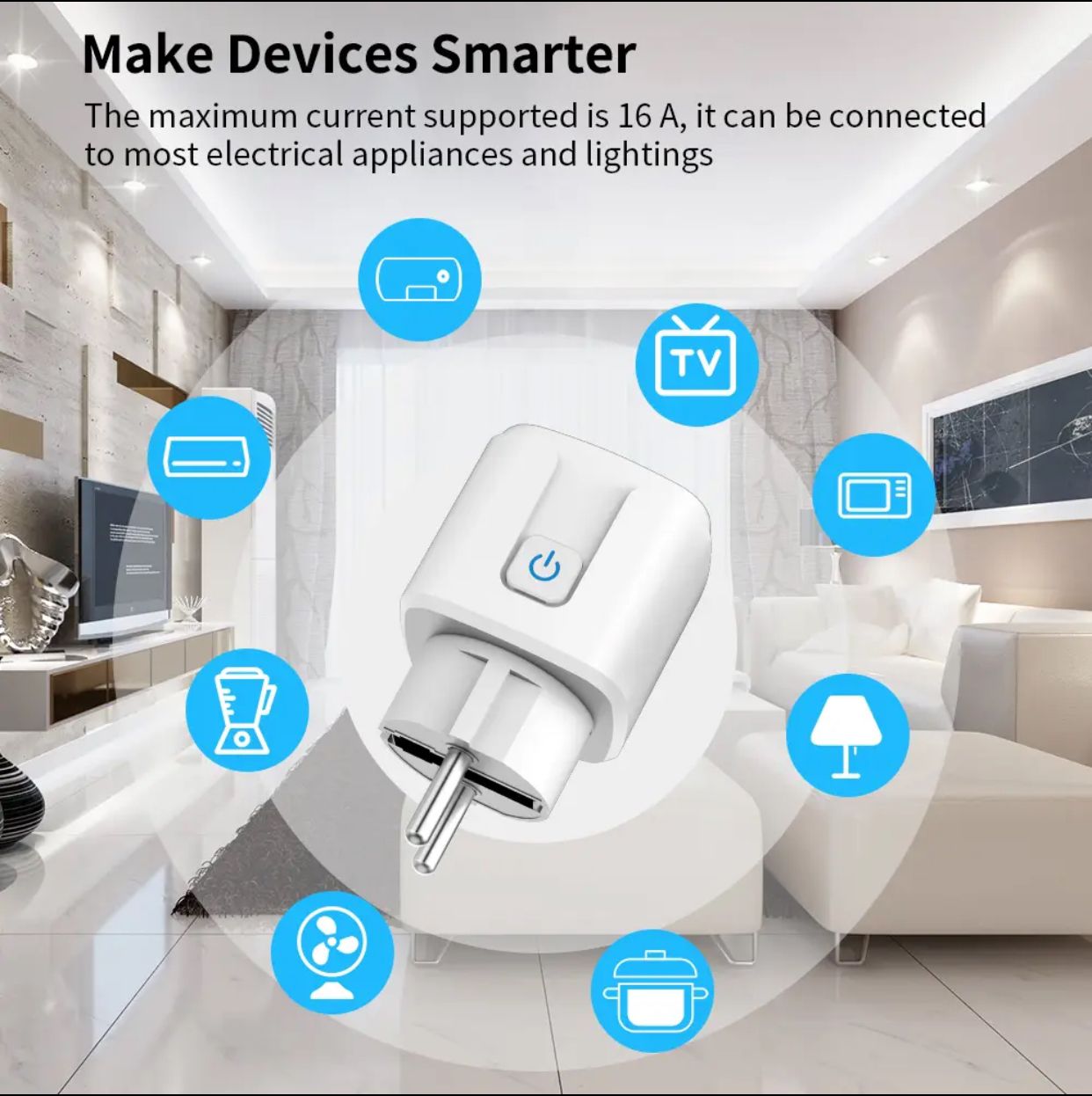 Prise Intelligente WiFi Tuya 20A - Contrôle à Distance & Programmation - Sénégal