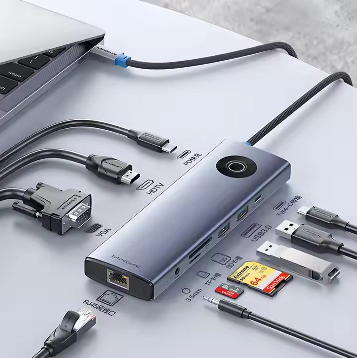 Station d'accueil USB-C 10Gbps 4K@60Hz - Multiports 10-en-1