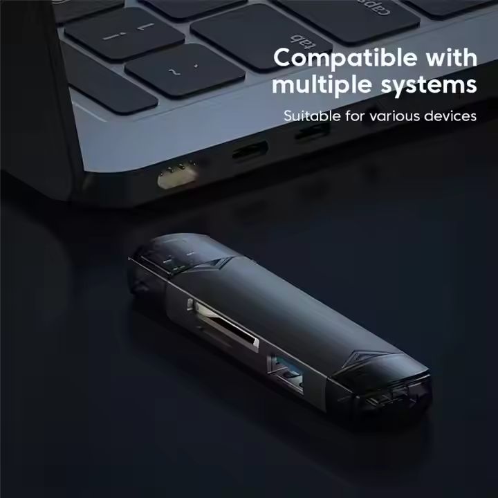 Adaptateur USB-C 6-en-1 Multifonction - SD/TF, USB 3.0