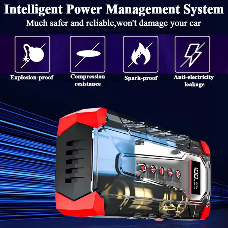 Démarreur de Voiture d'Urgence - Compresseur & Power Bank