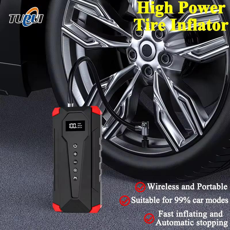 Démarreur de Voiture d'Urgence - Compresseur & Power Bank
