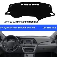 Couverture de tableau de bord de voiture pour Hyundai Sonata (2015-2018). 2015 2016 2017 2018 Sonata 9, tapis de tableau de bord, tapis Anti-UV antidérapant