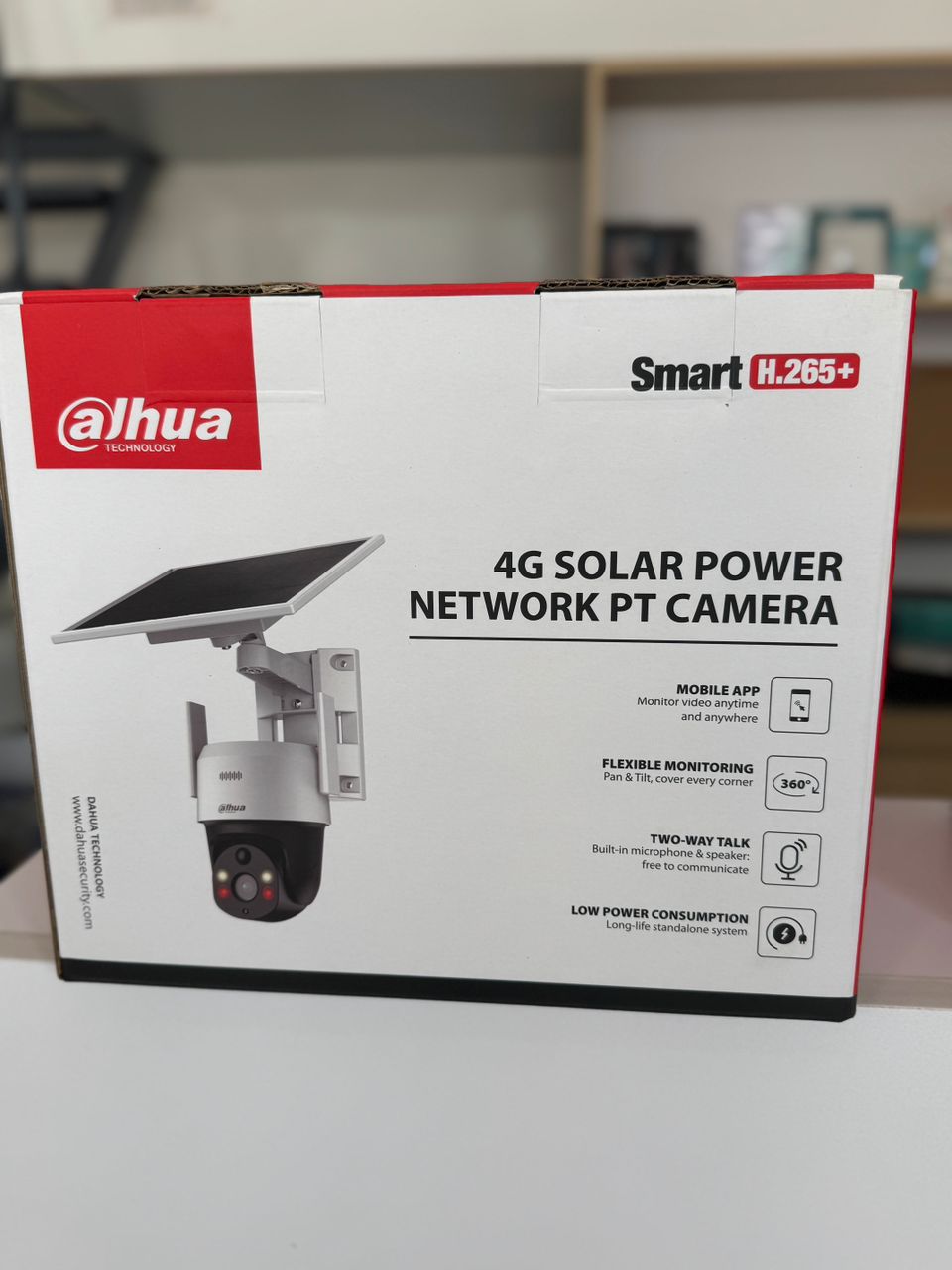 Caméra IP Dahua SD2A400H1B1 4MP, PTZ, solaire, vision nocturne. Idéale pour la surveillance professionnelle