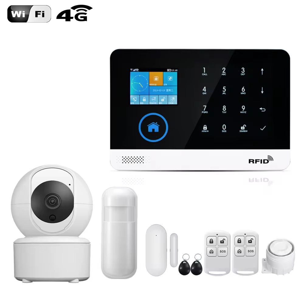 Alarme Domestique Sans Fil PGST : Kit de Sécurité Complet GSM, SMS & WiFi