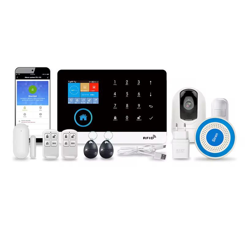 Alarme Domestique Sans Fil PGST : Kit de Sécurité Complet GSM, SMS & WiFi