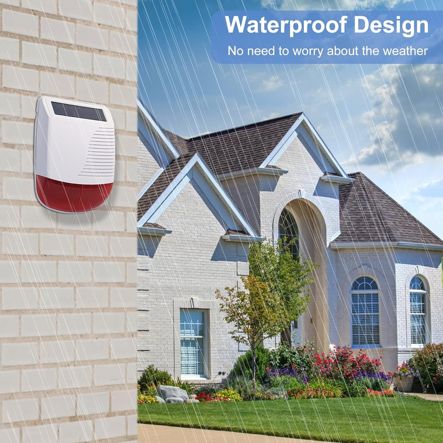 Sirène Solaire Extérieure : Sécurité Autonome pour Votre Propriété - 110 dB