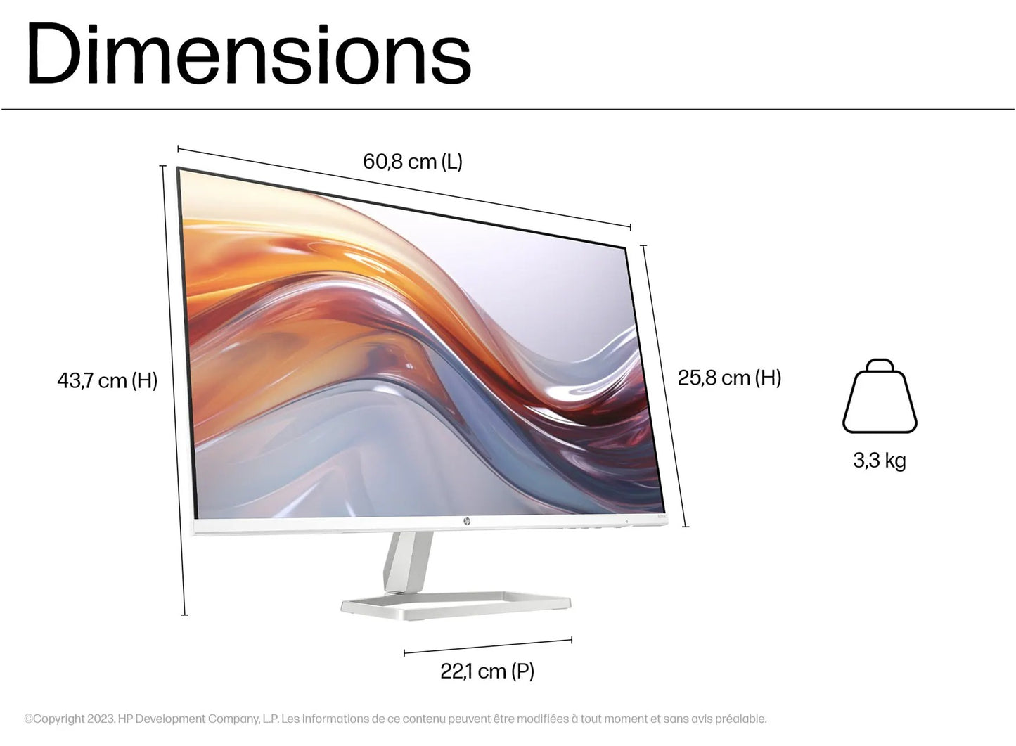 HP 27" 527sa – Grand écran 27" FHD avec enceintes
