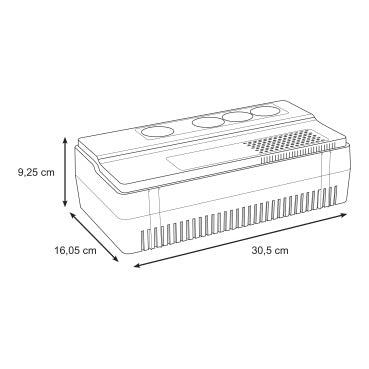 Onduleur APC 800VA BVS800I‑GR – 4 prises, 9 min, LED & alarme