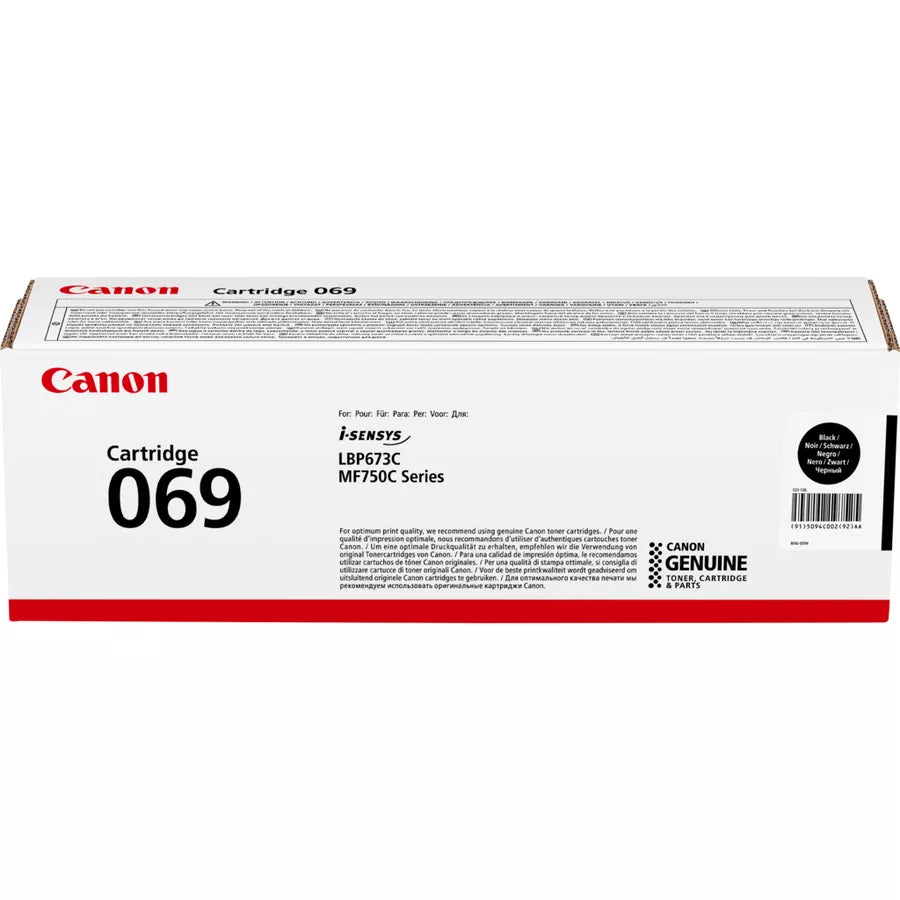 Cartouche Toner Canon 069 - Noire - 2100 pages - Livraison Offerte