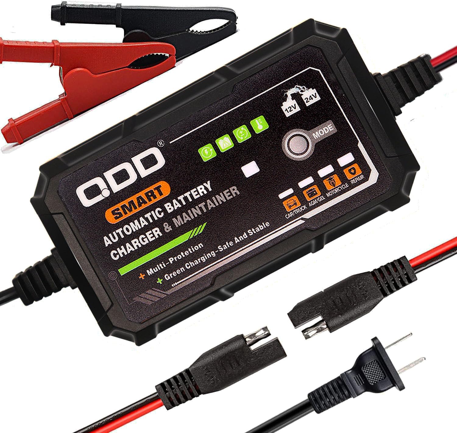 Chargeur intelligent QDD12V 24V - Voiture/Moto - Réparation d'impulsion et maintien de charge