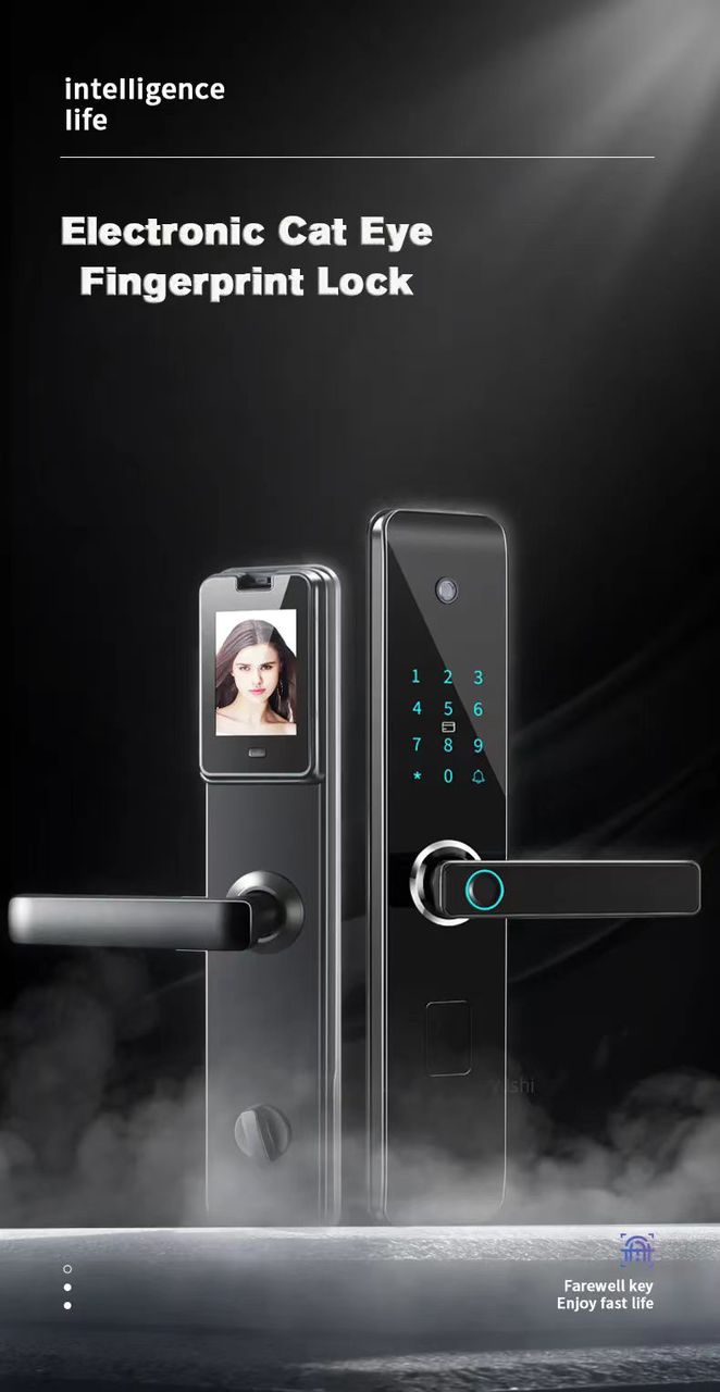 Serrure de porte intelligente Bluetooth avec caméra et poignée mot de passe par empreinte digitale : Sécurisez votre maison et vivez en toute tranquillité !