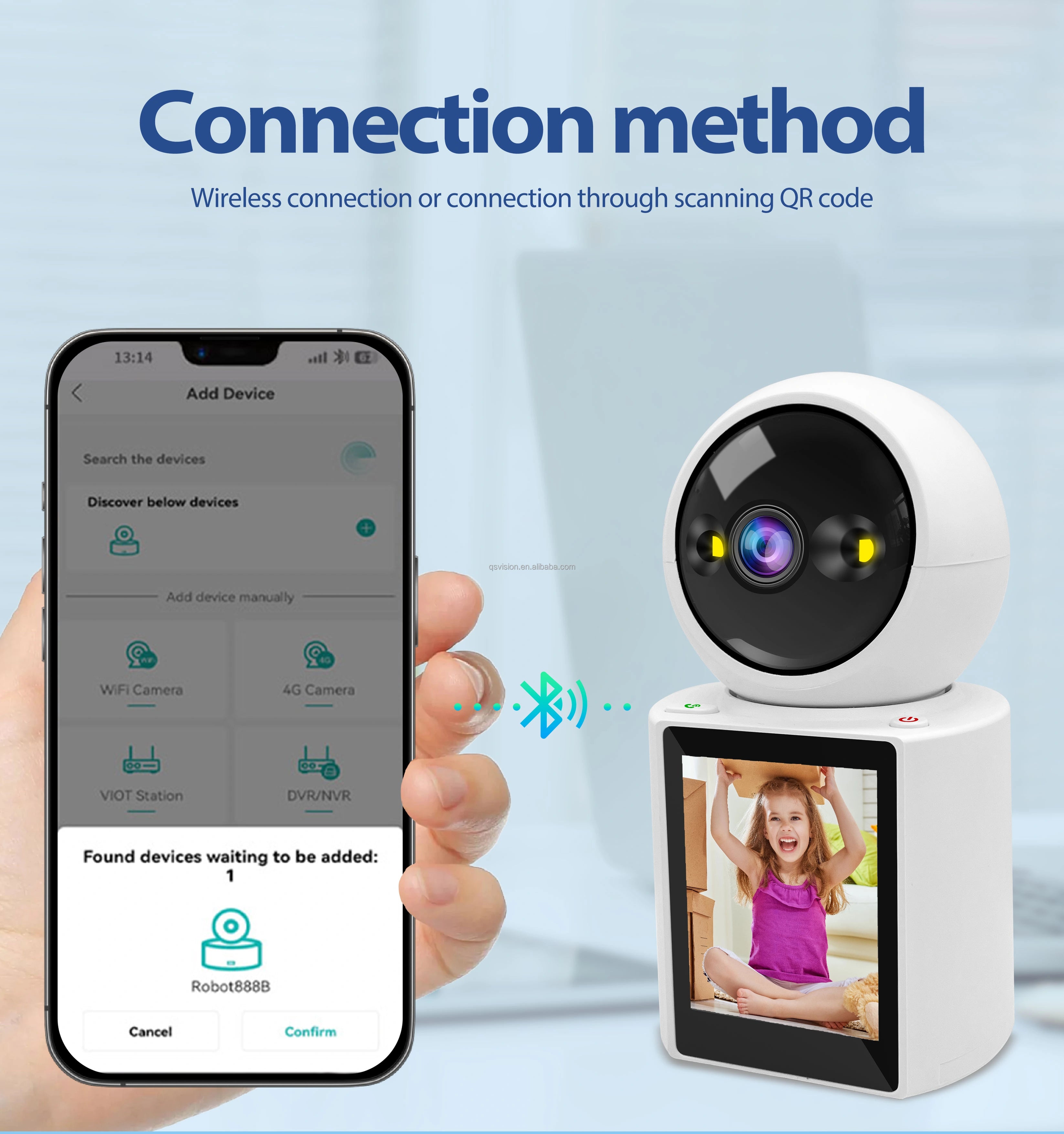 Caméra d'Appel Vidéo WiFi Intelligente 3MP bébé moniteur appel vidéo - Surveillance Bébé & Sécurité Maison