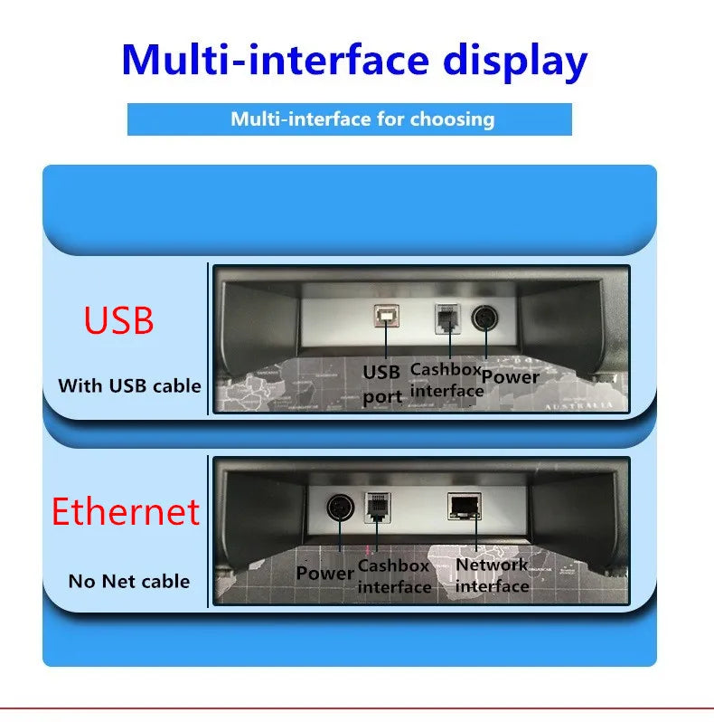 Xprinter, Imprimante Ticket, Imprimante de Reçus Rapide & Fiable 80mm WIFI - USB, Ethernet