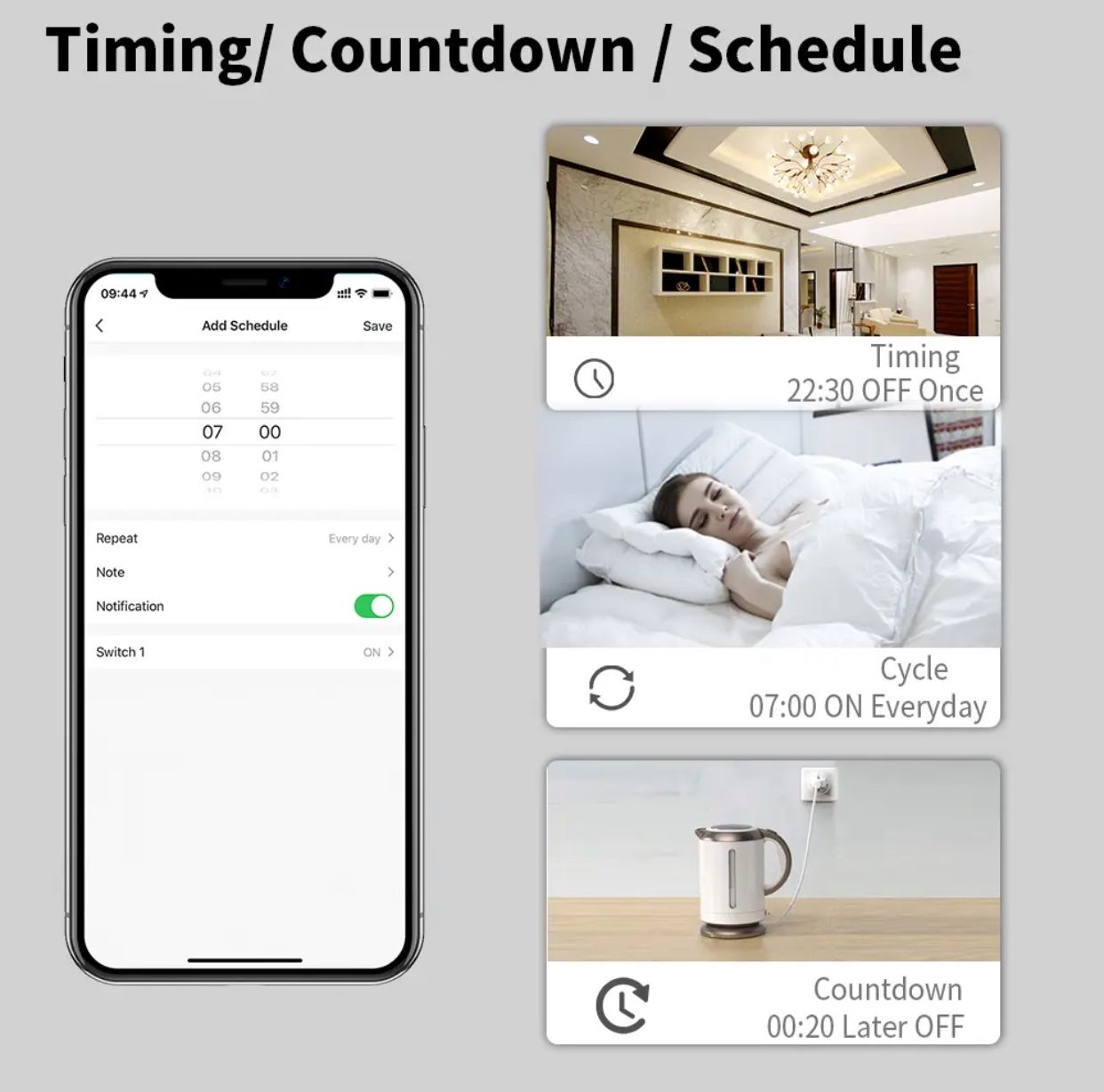 Prise Intelligente WiFi Tuya 20A – Contrôle à Distance, Programmation et Maison Connectée