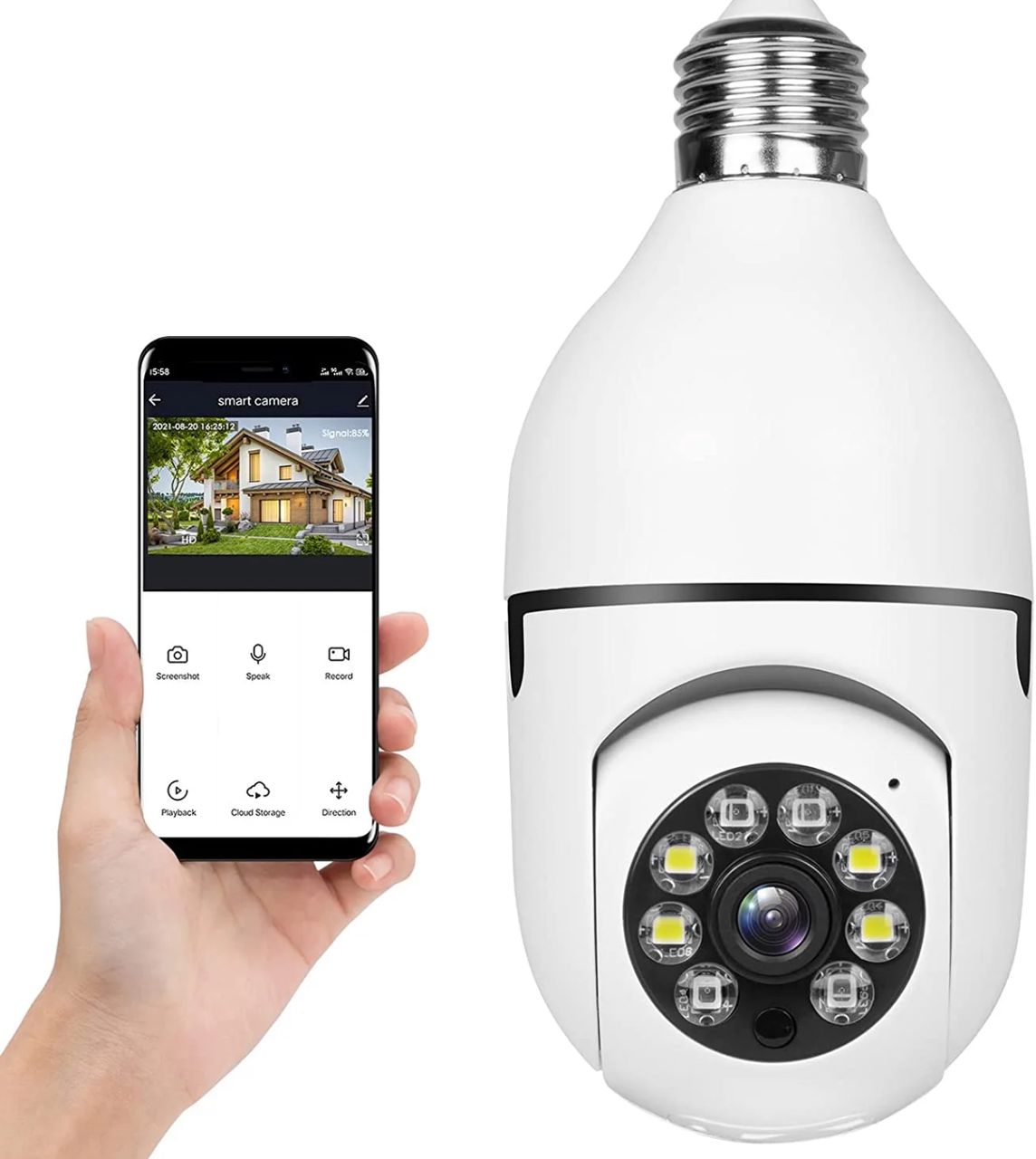 Caméra Ampoule WiFi - Caméra de surveillance Zoom panoramique/inclinaison 5G - Surveillance Intelligente & Sécurité à Domicile au Sénégal