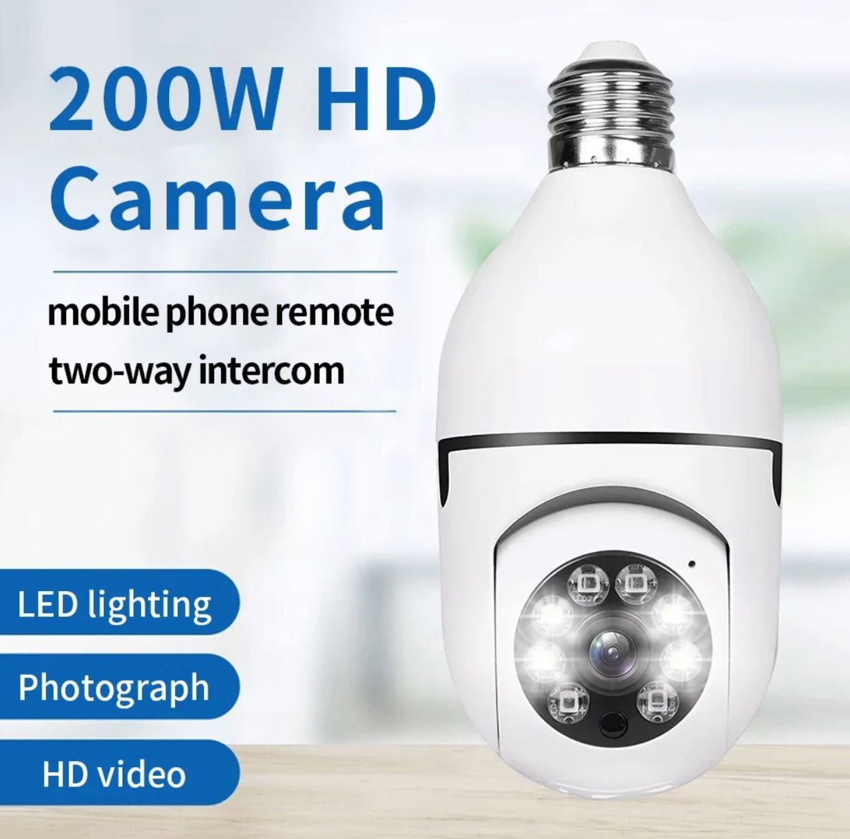 Caméra Ampoule WiFi - Caméra de surveillance Zoom panoramique/inclinaison 5G - Surveillance Intelligente & Sécurité à Domicile au Sénégal
