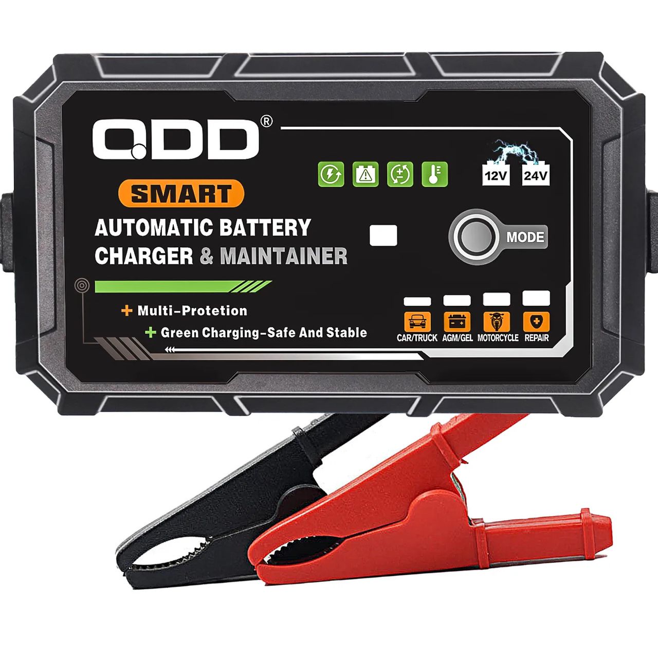 Chargeur intelligent QDD12V 24V - Voiture/Moto - Réparation d'impulsion et maintien de charge