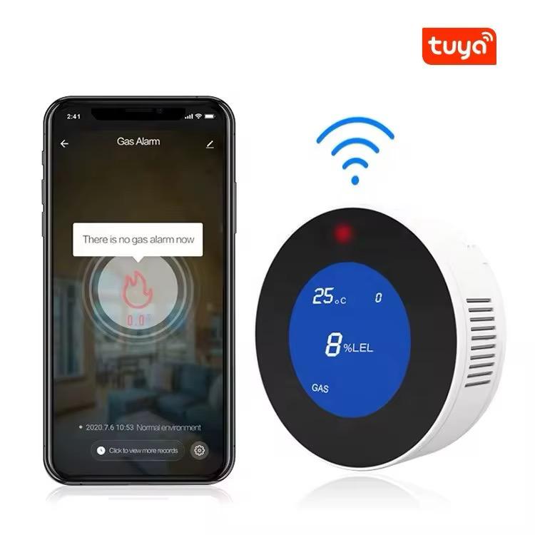 Détecteur de Gaz WiFi Tuya – Capteur Intelligent avec Alarme Sonore et Alertes Smartphone
