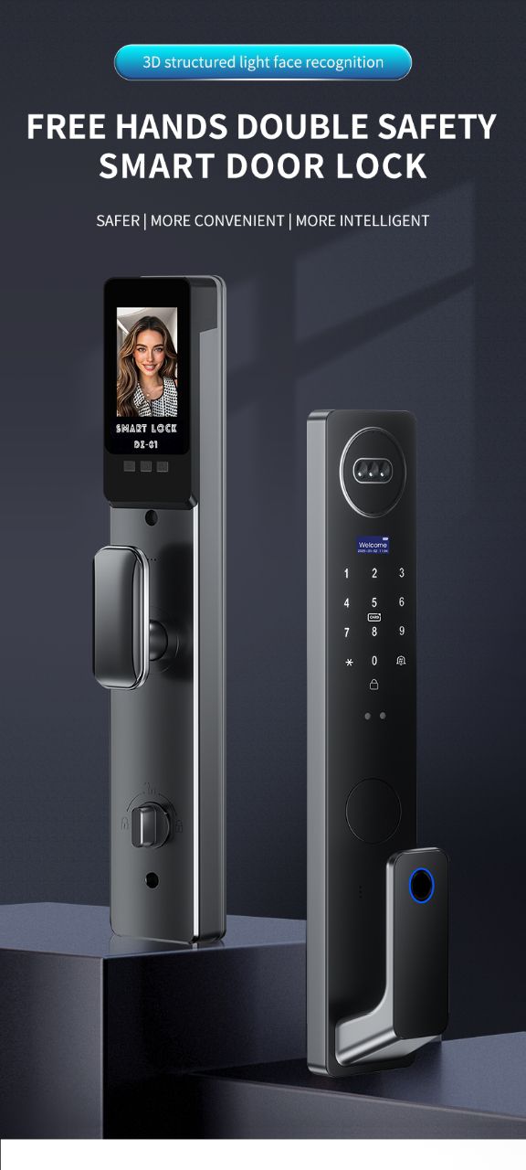 Serrure Intelligente Wishome - Ouverture par empreinte digitale, code, carte et application mobile