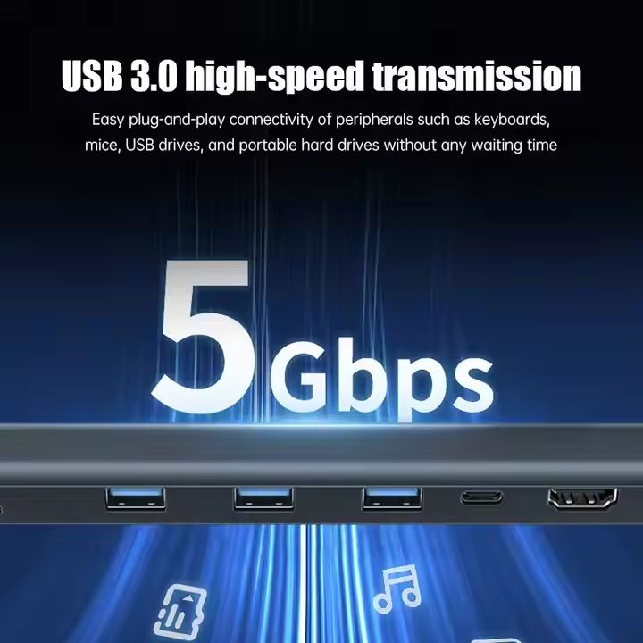 Hub USB-C 10-en-1 puissant avec HDMI 4K, Ethernet Gigabit, PD 100W, lecteurs SD/TF