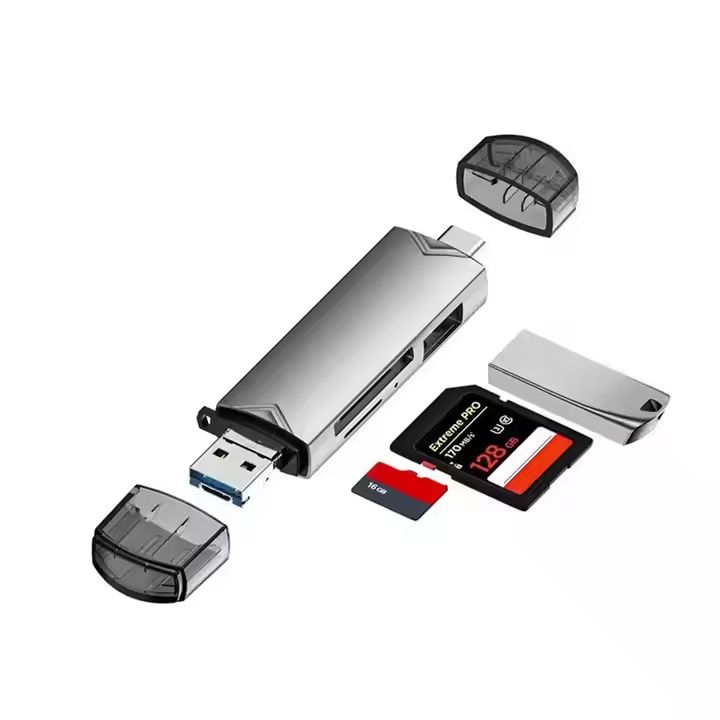 Adaptateur USB-C 6-en-1 Multifonction - SD/TF, USB 3.0