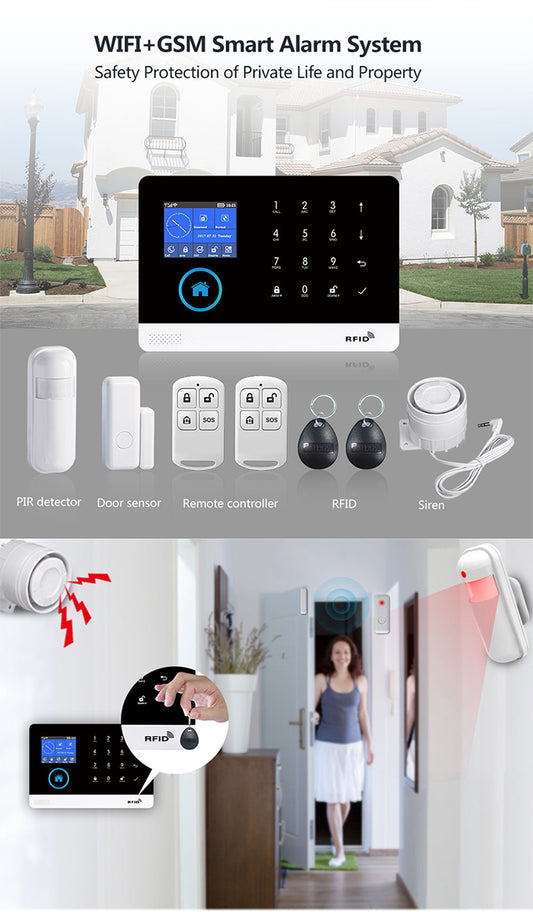 Système d'alarme intelligente Antivol pour maison, capteur de mouvement WIFI GSM Tuya Smart Life : Protégez votre domicile au Sénégal avec la technologie de pointe