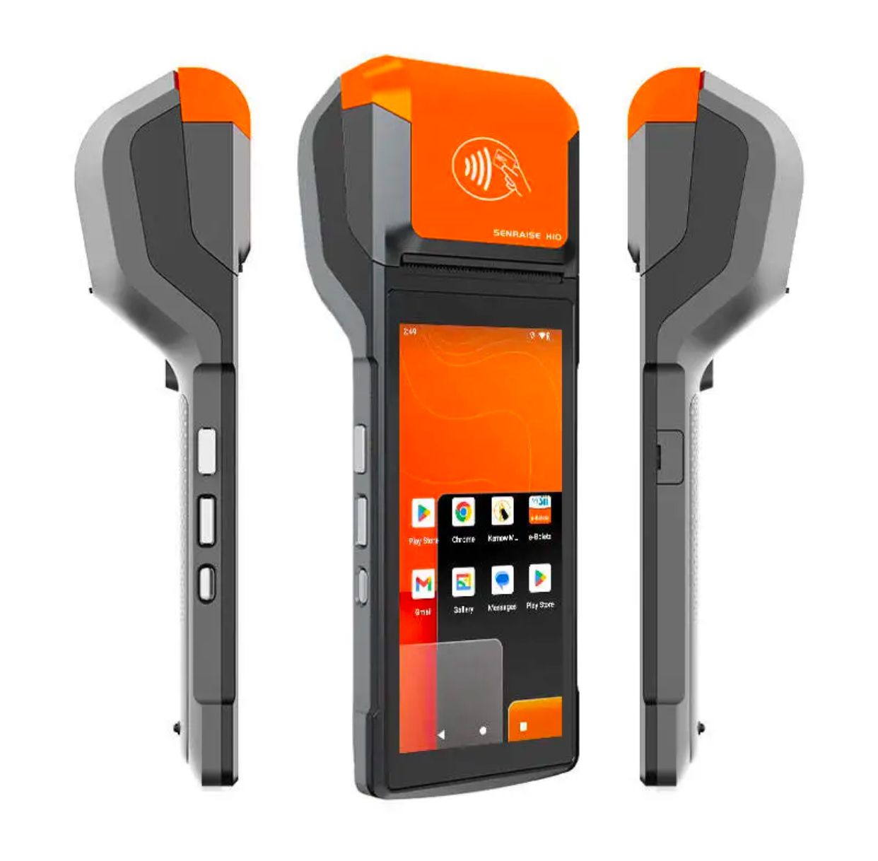 PDA Caisse enregistreuse tactile PDA Android 14 avec NFC, 3Go RAM DDR4, imprimante thermique. Idéale pour les commerces