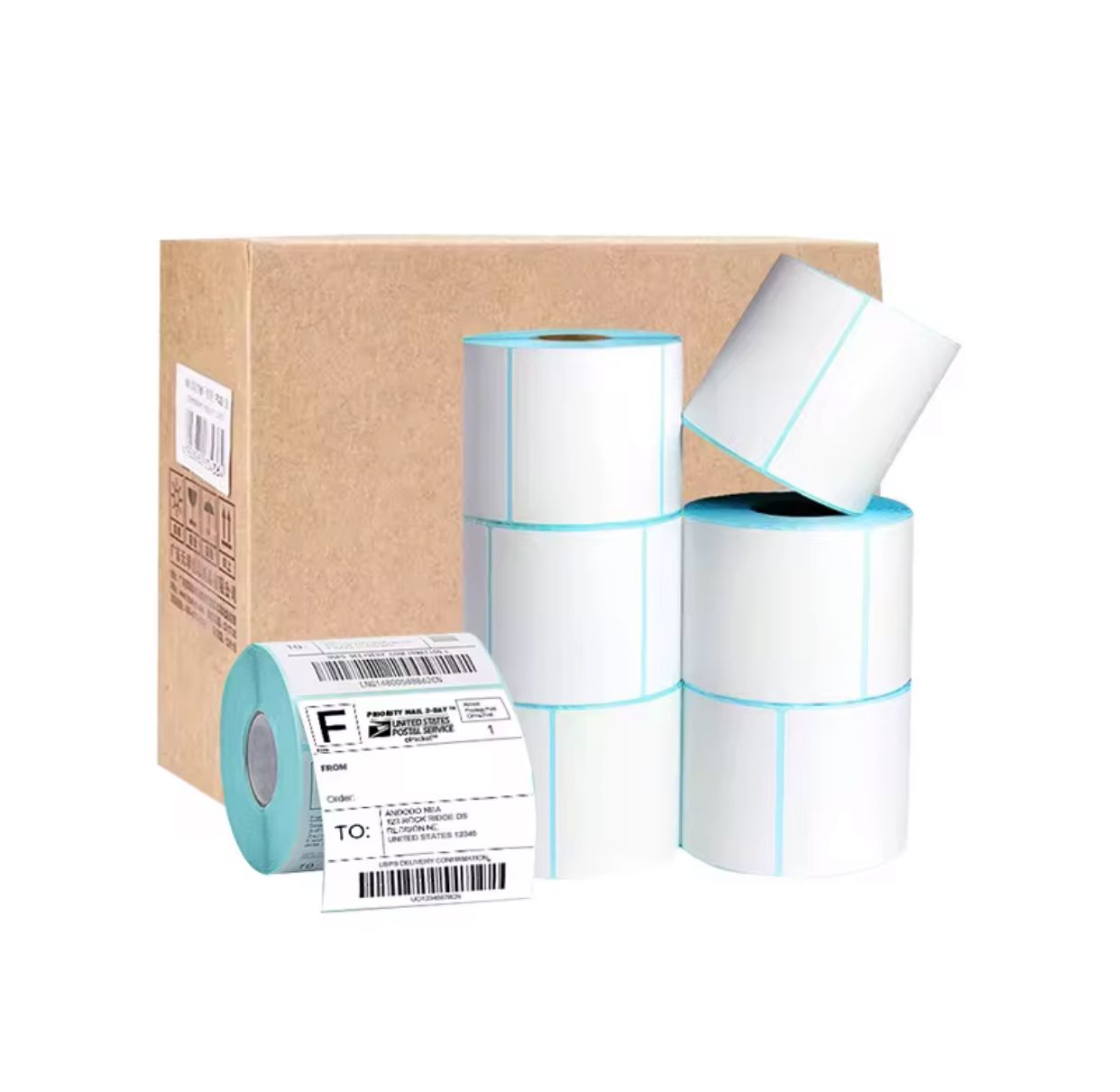 Rouleau d'étiquettes code-barres - Toutes tailles 60x40mm; 58x40mm; 150x100mm, 50x30mm, 40x30mm, 70x50mm