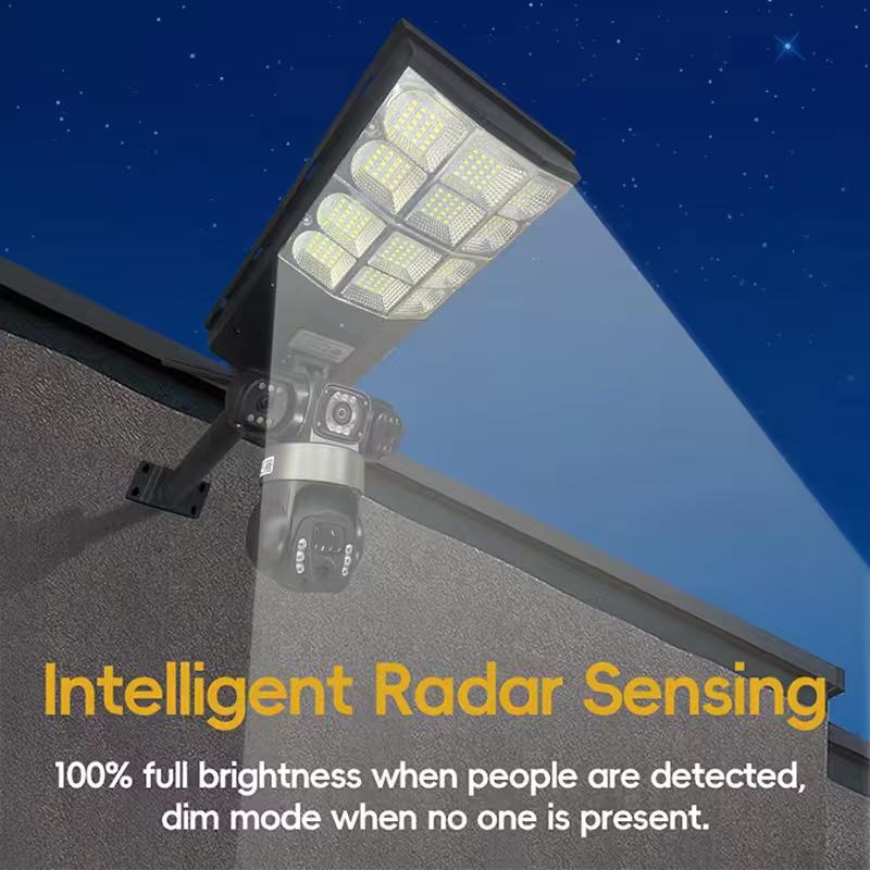 Caméra de Sécurité 360° avec Lampadaire Solaire d'Extérieur - ETS A2M