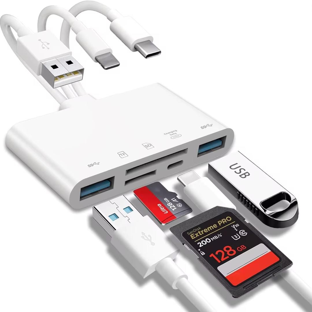 Lecteur de Carte Mémoire 8-en-1 Universel & Adaptateur OTG - ETS A2M