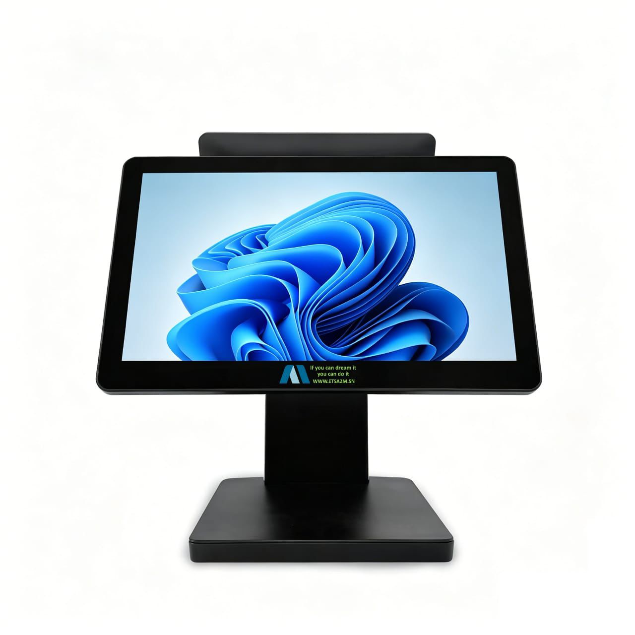 Caisse Enregistreuse Tactile Double Écran (15.6''/11.6'') en aluminium