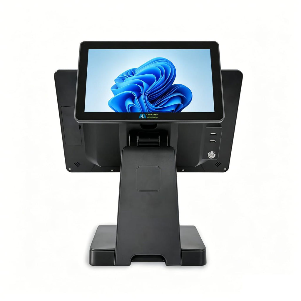 Caisse Enregistreuse Tactile Double Écran (15.6''/11.6'') en aluminium