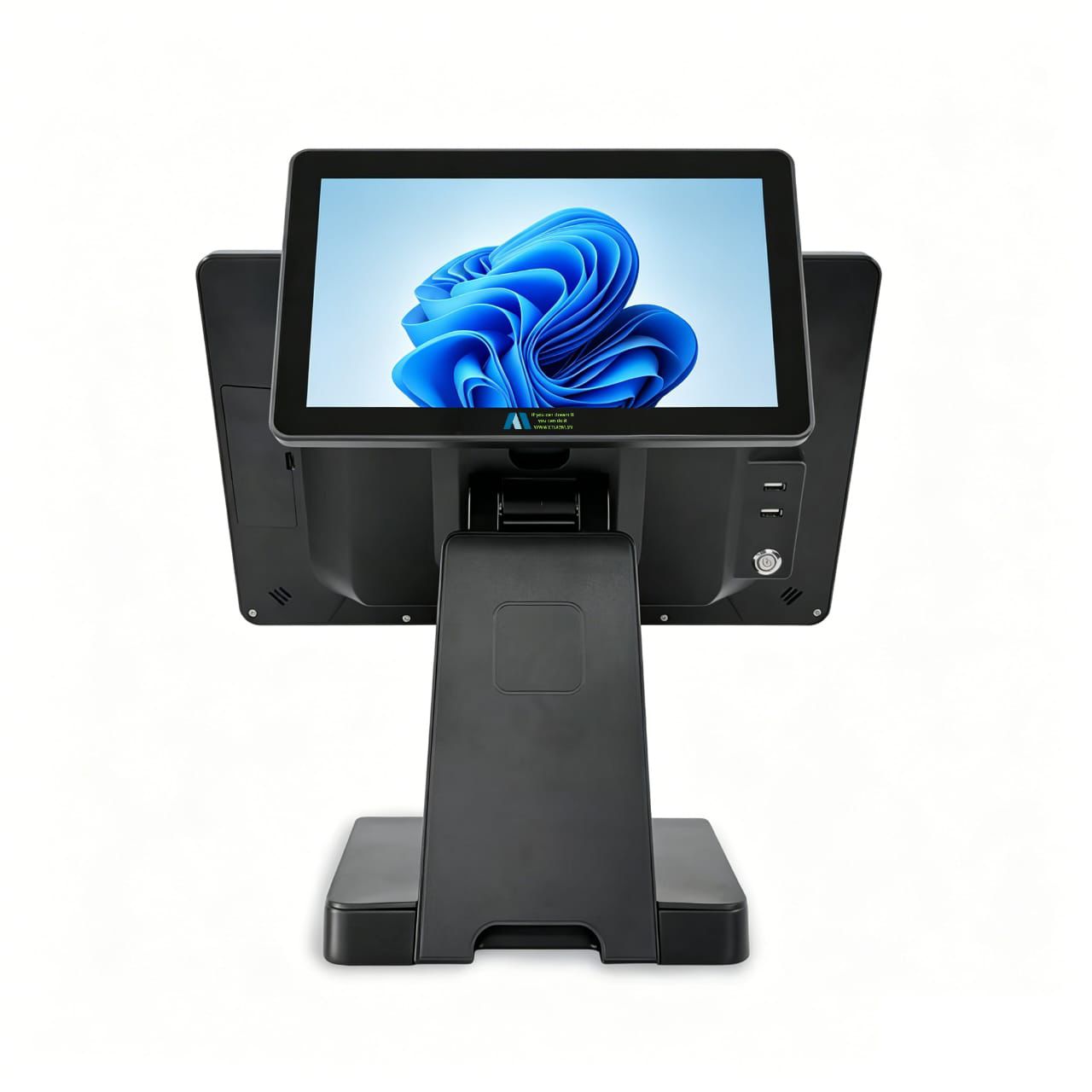 Caisse Enregistreuse Tactile Double Écran (15.6''/11.6'') en aluminium