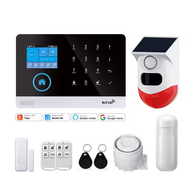 Alarme Domestique Sans Fil PGST : Kit de Sécurité Complet GSM, SMS & WiFi