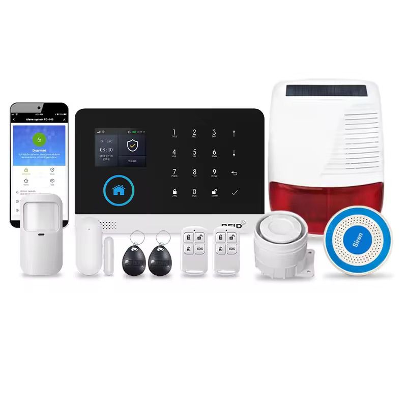 Alarme Domestique Sans Fil PGST : Kit de Sécurité Complet GSM, SMS & WiFi