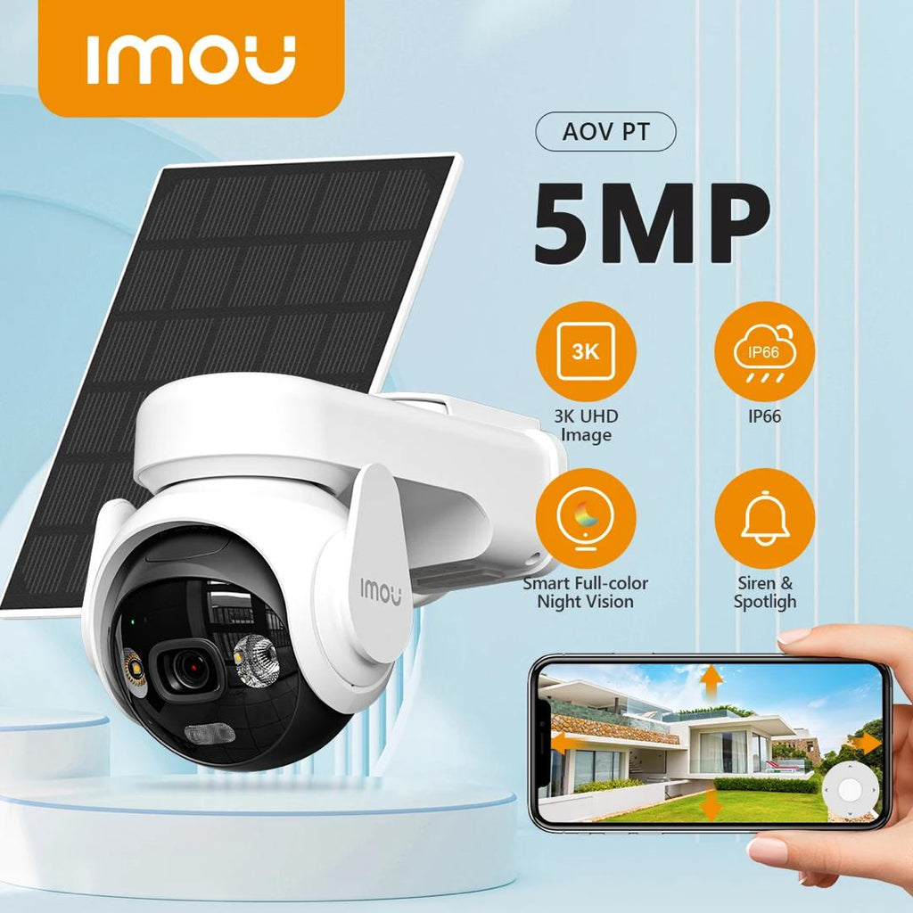 Caméra Surveillance 4G Solaire Imou - WiFi, Extérieure, 5MP - Sécurité Autonome Sénégal - ETS A2M