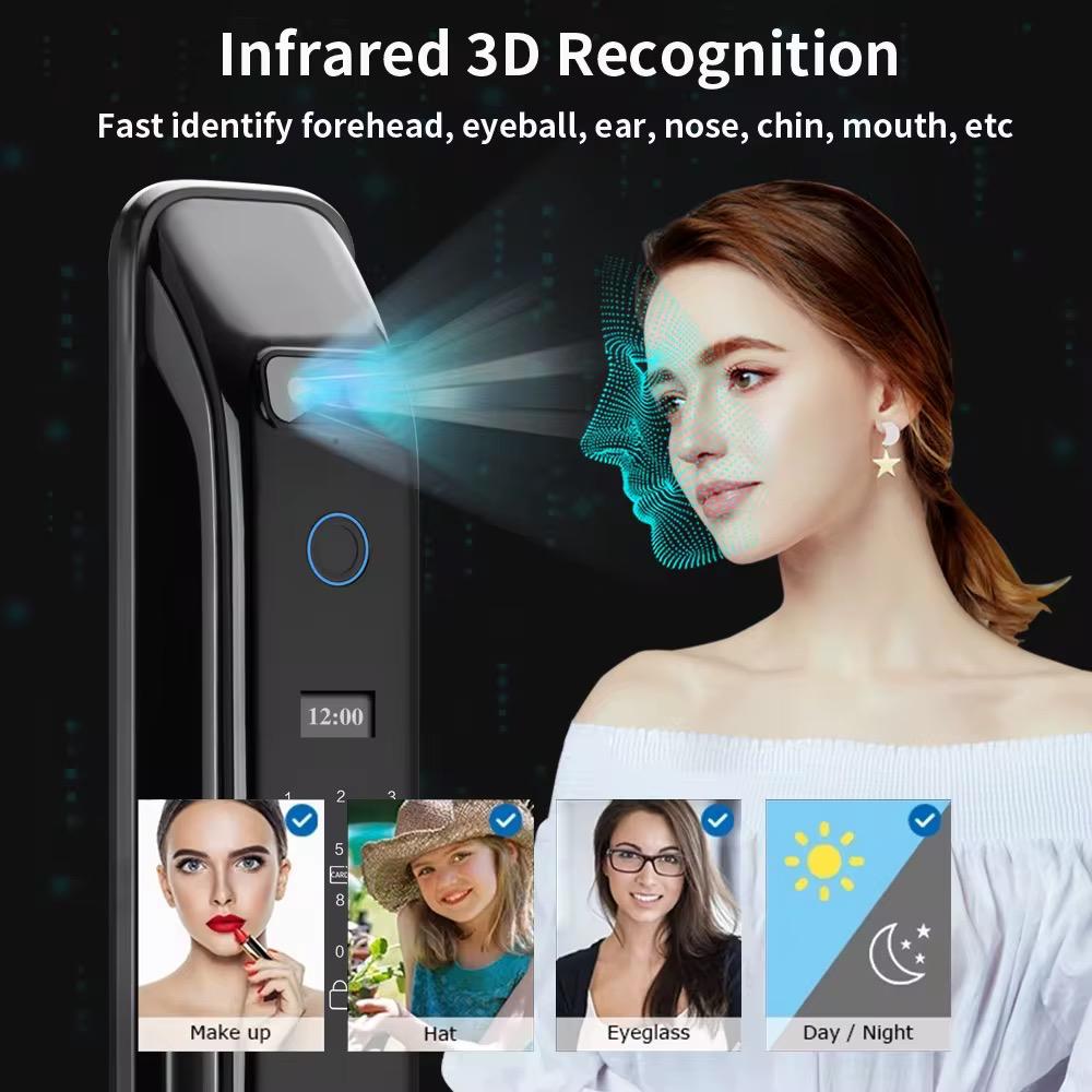 Interphone Vidéo Reconnaissance Faciale 3D - Serrure Intelligente Tuya WiFi