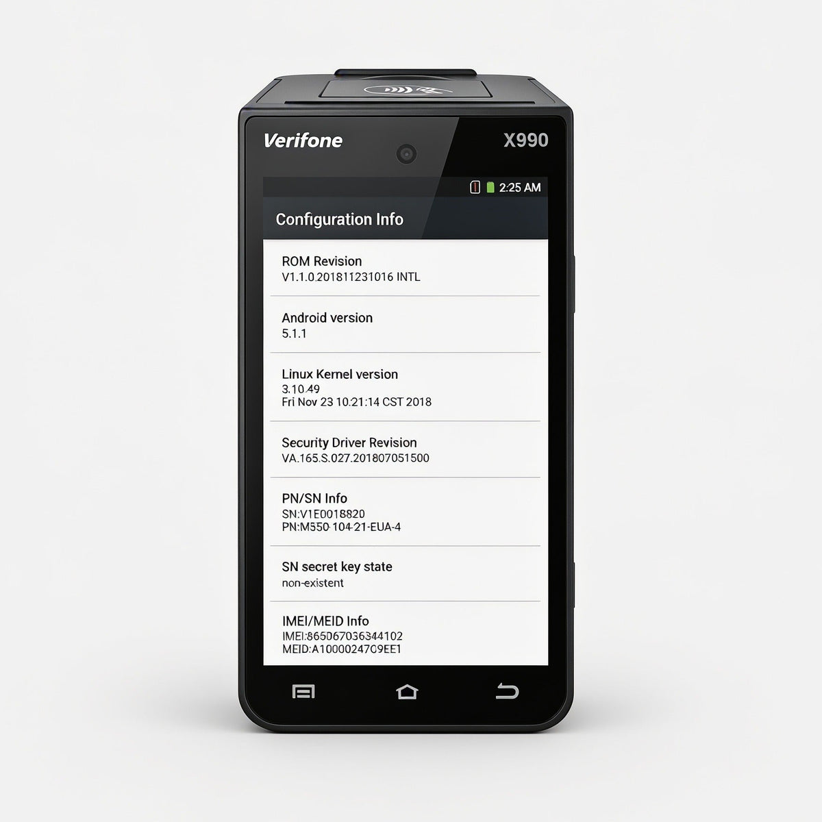 Caisse Tactile Mobile Verifone X990 (Android 4G + Imprimante 58mm) - ETS A2M