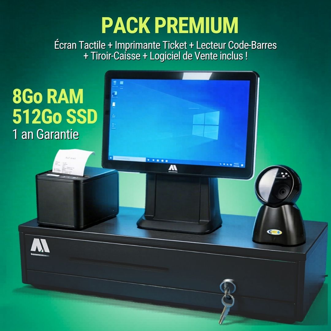 Pack Complet Caisse Enregistreuse Tactile Professionnelle | A2M - ETS A2M