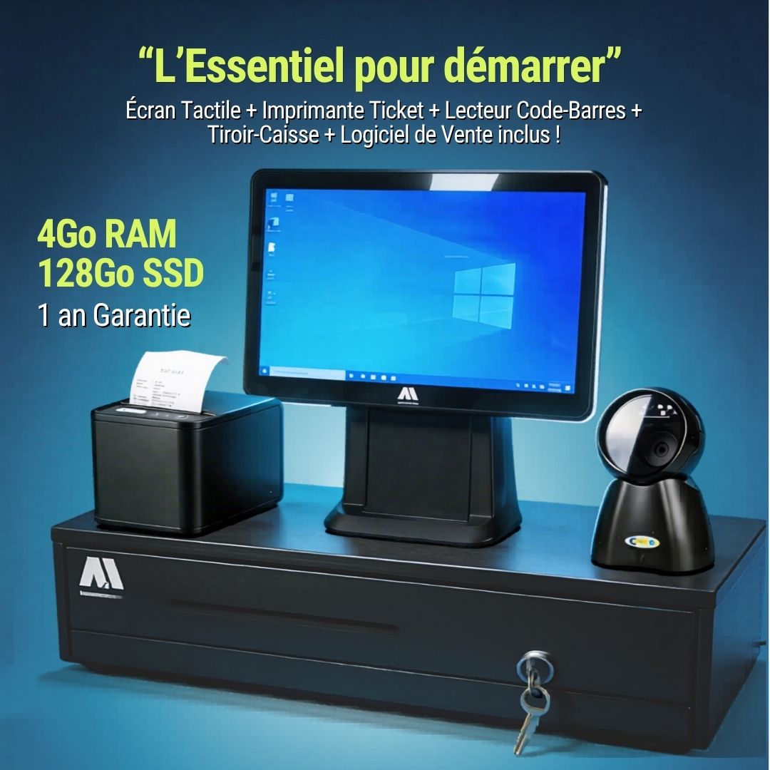 Pack Complet Caisse Enregistreuse Tactile Professionnelle | A2M - ETS A2M