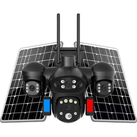 Caméra Solaire 4G 4 Objectifs - Surveillance 360° Autonome