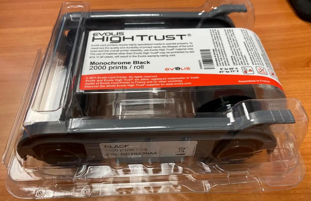 Ruban Evolis monochrome 2000carts P/N: RCT023NAA