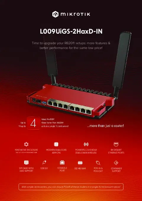 Routeur WiFi 6 MikroTik L009UiGS-2HaxD-IN