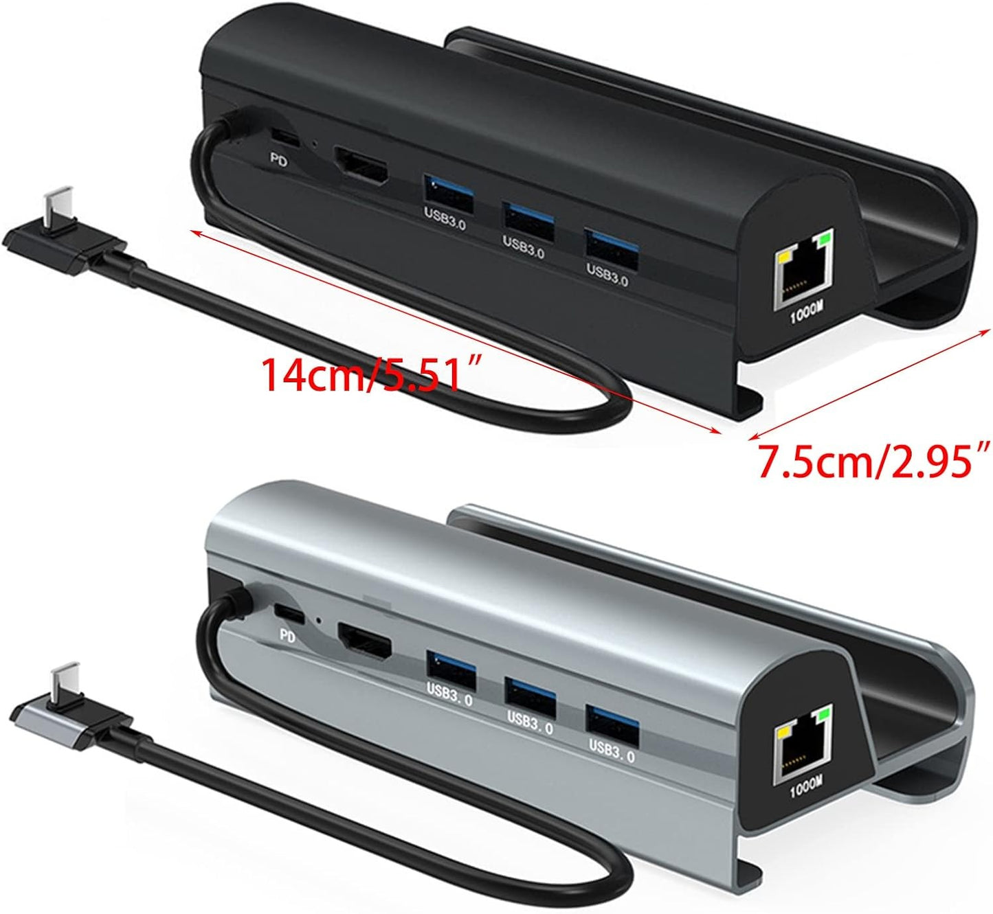 Station d'Accueil USB-C 6-en-1 : USB 3.0, Ethernet Gigabit, PD 60W