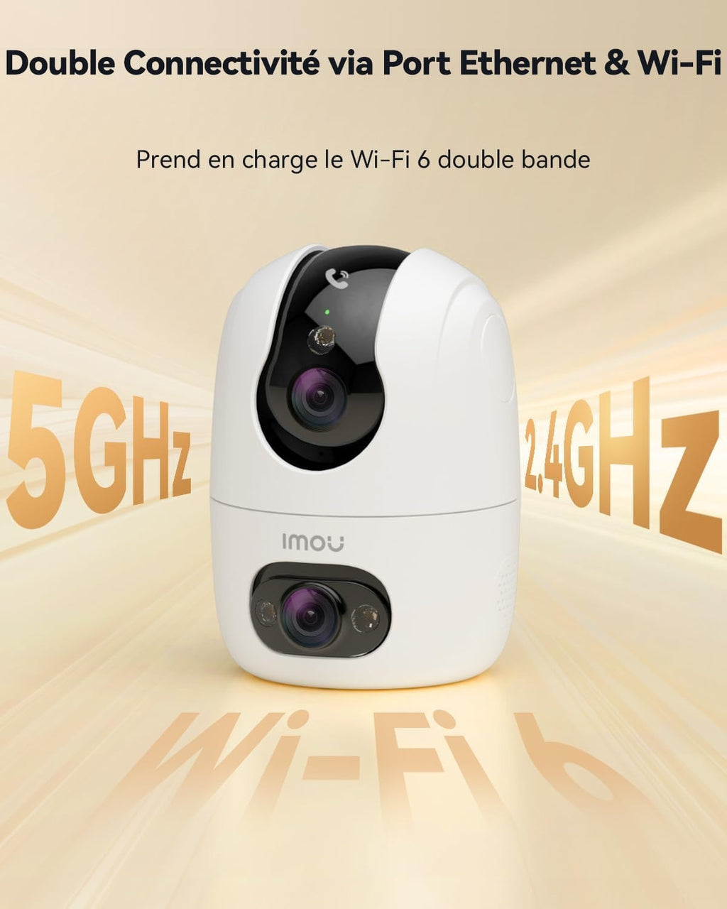 Caméra Surveillance Intérieure Imou Ranger 2 Dual (10MP) - 3K, WiFi, Vision Nocturne - ETS A2M