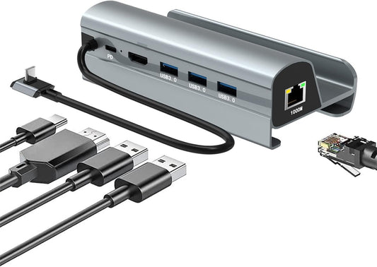 Station d'Accueil USB-C 6-en-1 : USB 3.0, Ethernet Gigabit, PD 60W