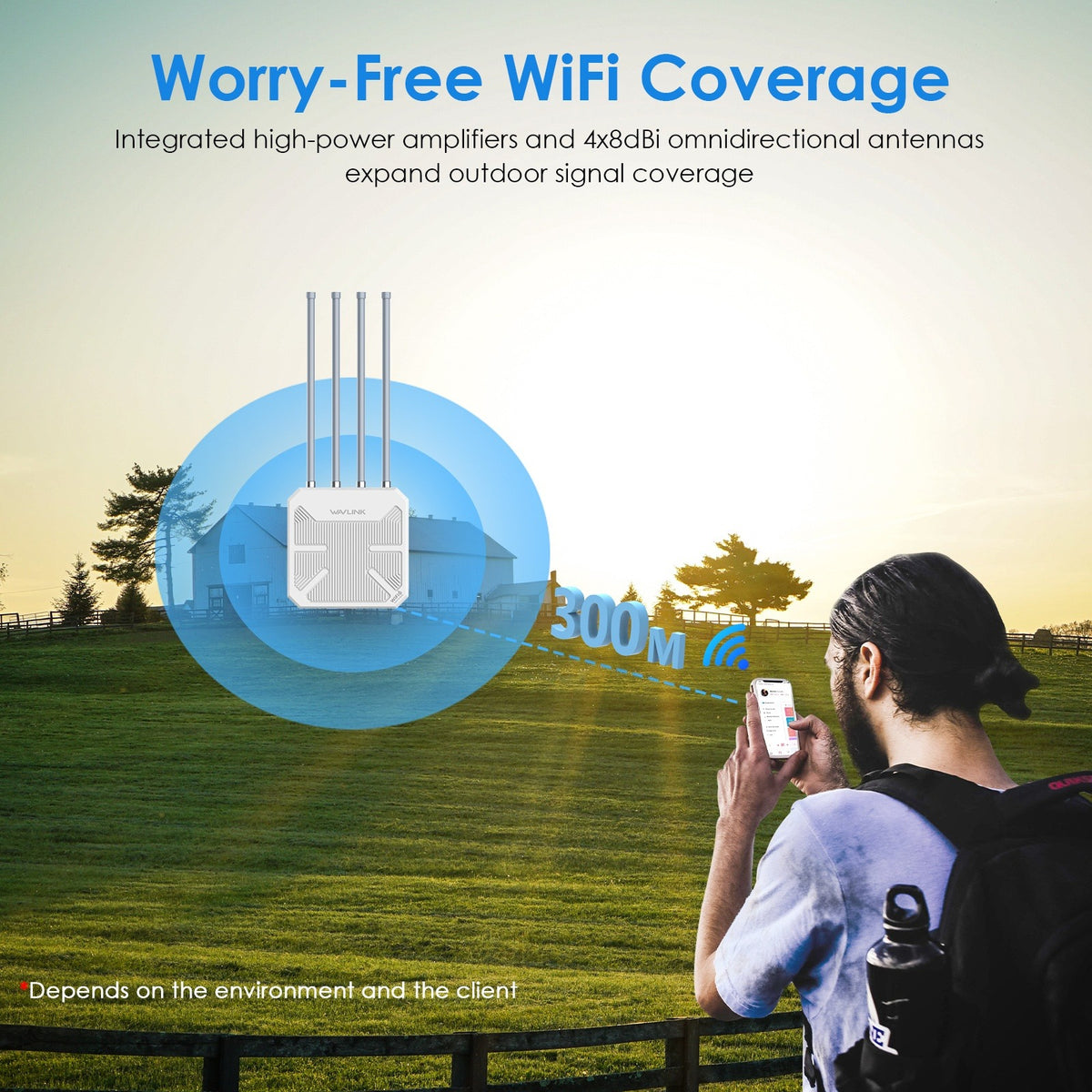 Wavlink AX3000 WiFi 6 Outdoor Access Point (Aerial HD9) - ETS A2M